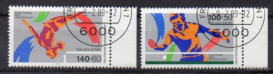 Спорт ФРГ 1989 год серия из 2-х марок (М)