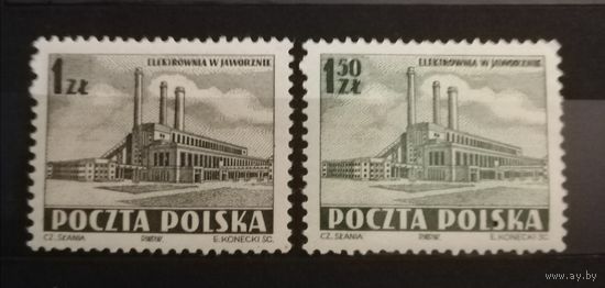 Польша 1952 СТРОИТЕЛЬСТВО НОВОЙ ЭЛЕКТРОСТАНЦИИ В ЯВОЖНО