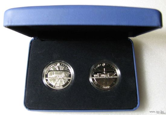 Комплект монет "Чэмпіянат свету па хакеі 2014 года" в футляре