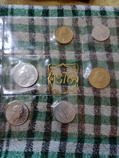 Италия годовой набор монет 1978 unc