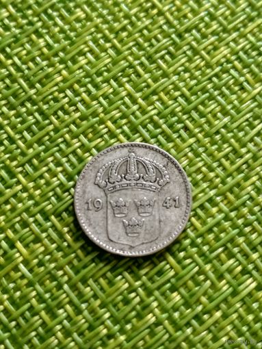 Швеция 10 эре 1941 года ( G , серебро )