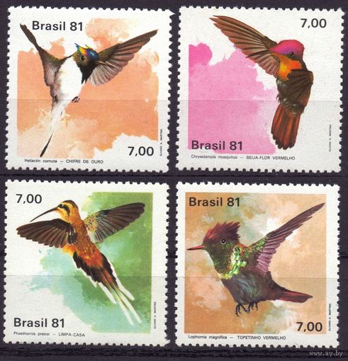 Бразилия 1981 1823-6 6,5e Птицы фауна MNH