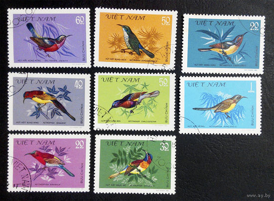 Вьетнам 1981 г. Птицы. Фауна, полная серия из 8 марок #0232-Ф1P53