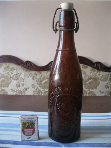 Старинная пивная бутылка. Германия, первая половина 20 столетия.(2).