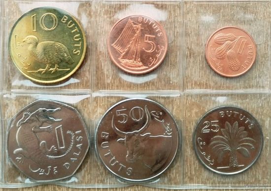 Гамбия, 1998 - 2016 год, набор 6 монет