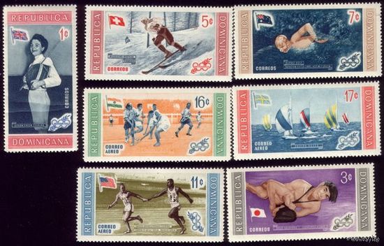 7 марок 1958 год Доминиканская Республика Олимпиада