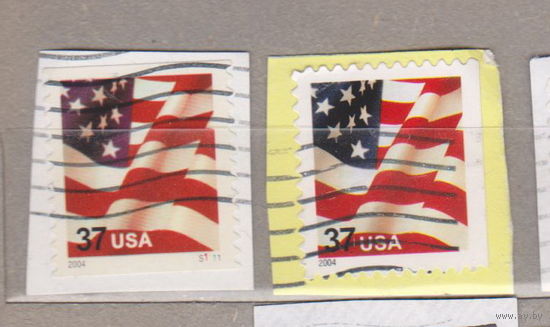 Флаг США 2004 год год лот 1065  БЕЗ ПОВТОРОВ разновидности разная зубцовка   МОЖНО РАЗДЕЛЬНО