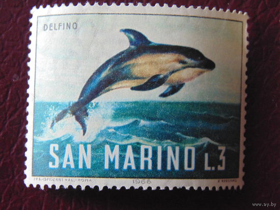 Сан-Марино 1966 г. Морская фауна.