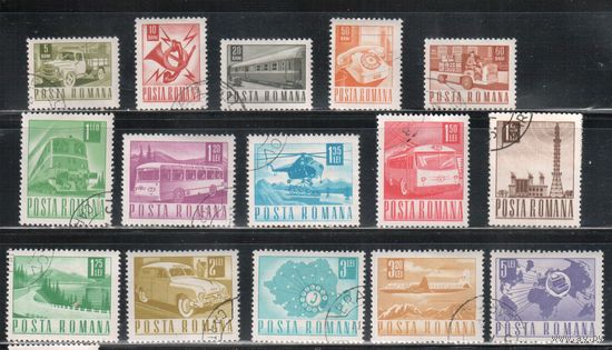 Румыния-1967, (Мих.2639-2657) гаш.  ,  Стандарт, Почта, Транспорт