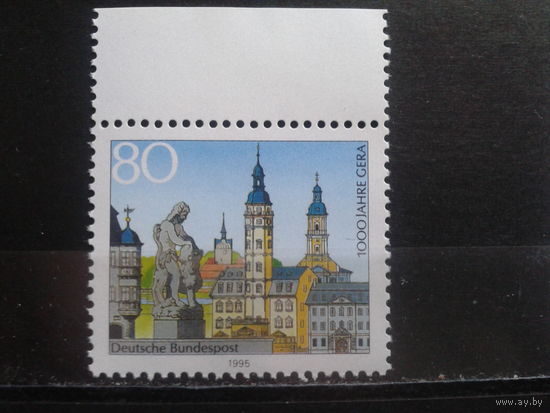 Германия 1995 1000 лет г. Гера, кирха и ратуша** Михель-1,2 евро