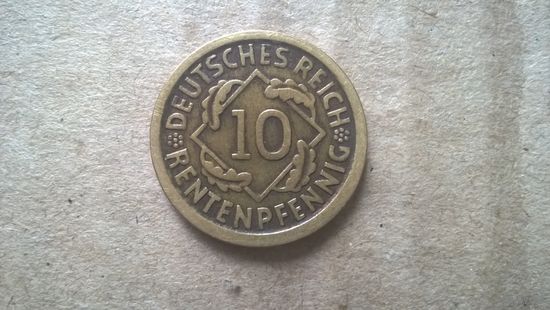 Германия 10 рентенпфеннигов, 1924"D". (D-89)