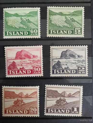 Старая красивая Исландия 1950 год, без наклеек, каталог 75 евро