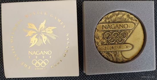 Памятная медаль XVIII зимних Олимпийских игр в Нагано (бронза). Раритет!