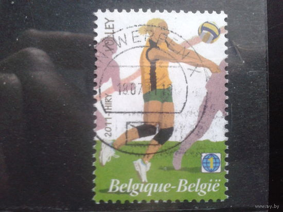 Бельгия 2011 Волейбол, марка из блока Михель-2,2 евро гаш
