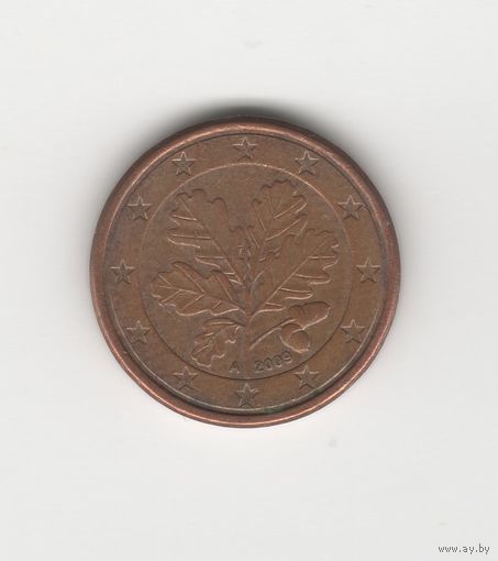 1 евроцент Германия 2009 F Лот 7555
