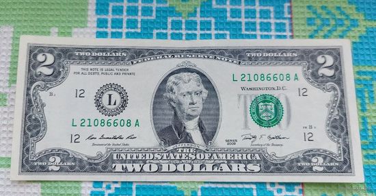 США 2 доллара 2009 года, AU. Штат Калифорния. Сан-Франциско.
