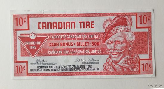 Канада. CANADIAN TIRE. 10 центов.