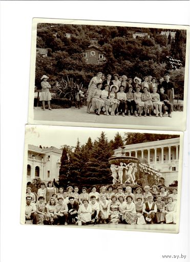 Набор из 9ти групповых фотографий 1962г в г. Сочи