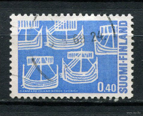 Финляндия - 1969 - Север, Корабли викингов - [Mi. 654] - полная серия - 1 марка. Гашеная.  (Лот 170AO)
