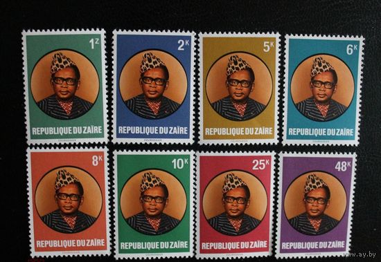 Заир. 1978. Знаменитые люди. Президент Мобуту