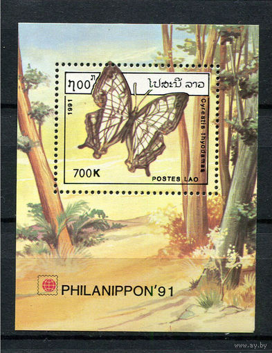 Лаос - 1991 - Бабочки - [Mi. bl. 140] - 1 блок. MNH.