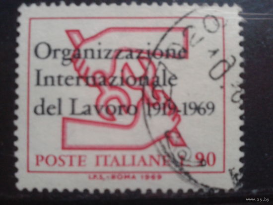 Италия 1969 50 лет межд. организации труда, концевая
