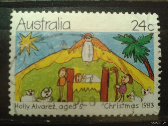 Австралия 1983 Рождество, рисунок ребенка