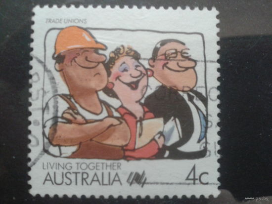 Австралия 1988 Профсоюзы, комикс 4 цента