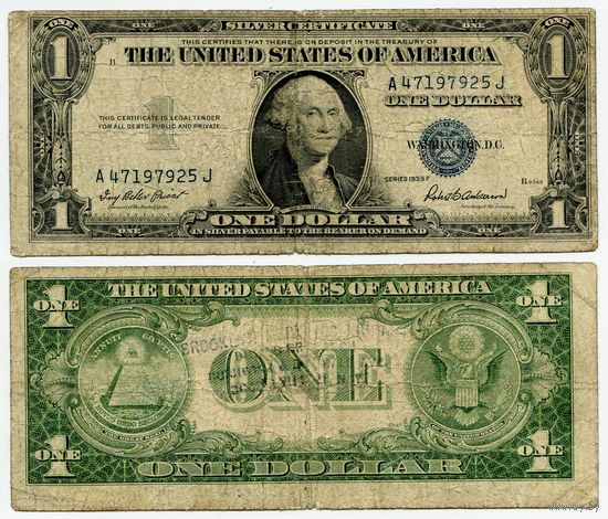США. 1 доллар (образца 1935 года, 1935F, P416D2f)