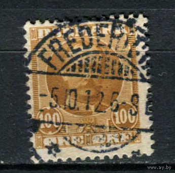 Дания - 1907/1912 - Король Фредерик VIII 100 Ore - [Mi.59] - 1 марка. Гашеная.  (Лот 76AX)