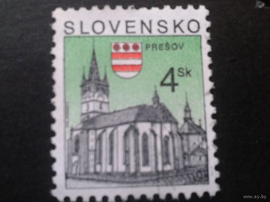 Словакия 1998 кирха св. Николая, герб г. Прешов