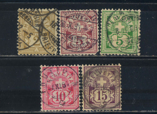 Швейцария 1882 Номиналы Стандарт #52,52-4,57
