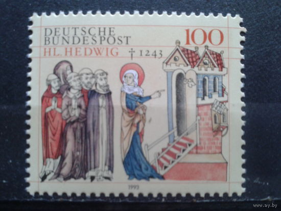 Германия 1993 святой Хедвиг, миниатюра 14 века** Михель-2,0 евро