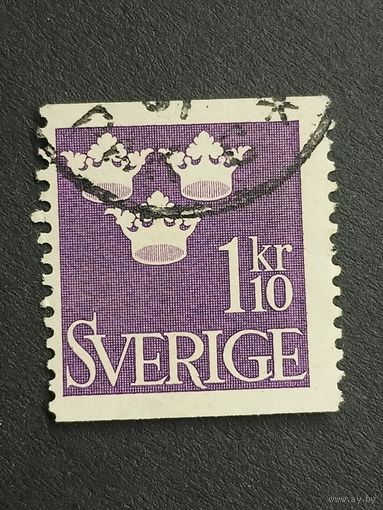 Швеция 1948. Король Густав V и три короны