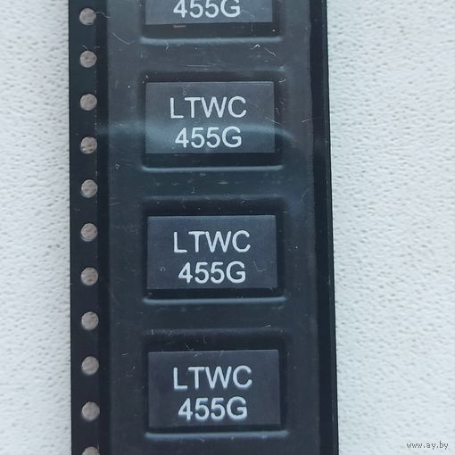 LTWC455. 455 кГц. Пьезокерамический полосовой фильтр 455кГц SMD с полосой пропускания 15кГц. LTWC455G LTWC 455G