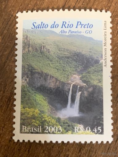 Бразилия 2003. Водопады Бразилии Salto do Rio Preto. Марка из серии