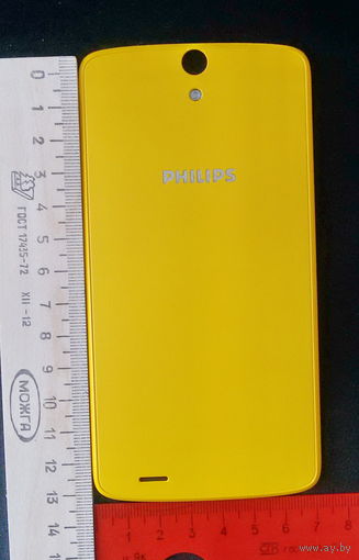 Чехол к смартфону PHILIPS Xenium V387, новый, жёлтый, оригинал