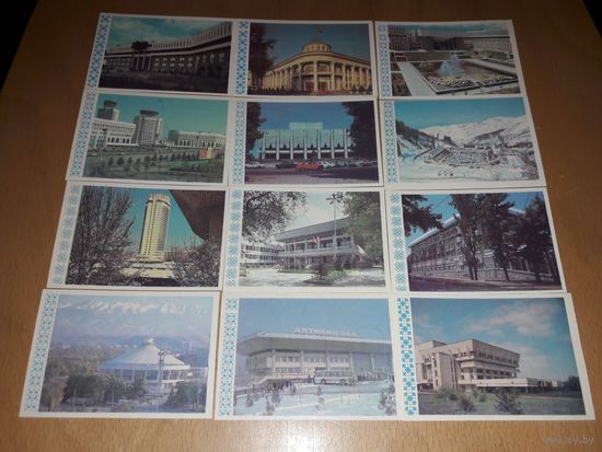 Календарики 1986 АЛМА-АТА (тираж 4000 экз.) серия 12 шт. одним лотом