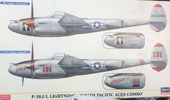 Модель самолёта P-38J/L Lockheed, Lightning - HASEGAWA 02068 1/72