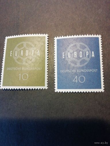 ФРГ 1959 Серия из двух марок "EUROPA" (чистые**) Mi.320-321 каталог 2.00 евро