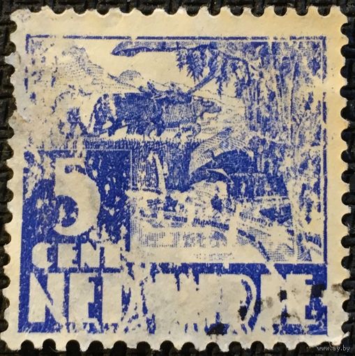 ЦІКАВІЦЬ АБМЕН! Нідэрляндская Індыя, 1934, тып "Buffalo", 5 цэнтаў