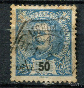 Португалия (Королевство) - 1895/1896 - Король Карлуш I 50R - [Mi.130] - 1 марка. Гашеная.  (Лот 98AU)
