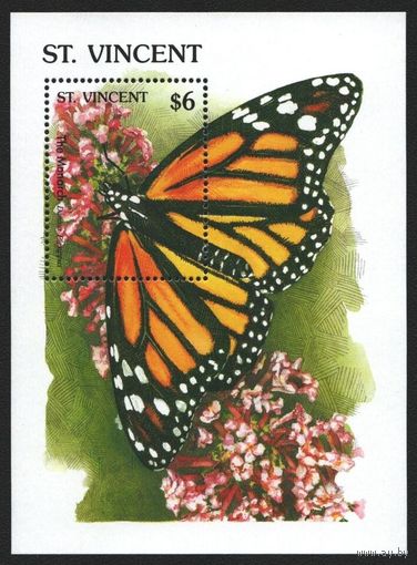 1989 Сент-Винсент 1352/B85 Бабочки 10,00 евро