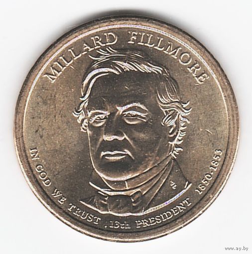 1 доллар США 2010 год 13-й Президент Миллард Филлмор двор D _состояние UNC