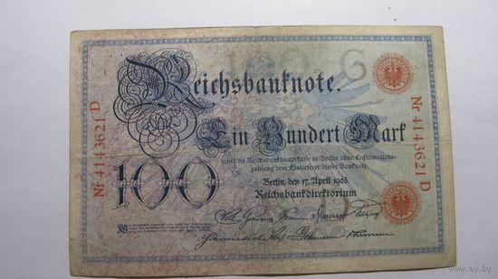 Германия Ro20 . 100 марок 1903 г.