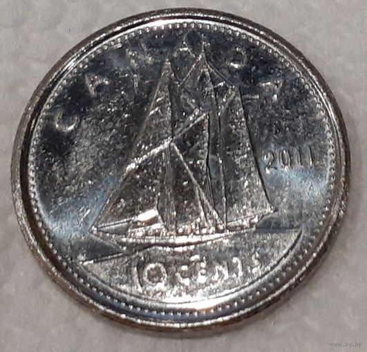 Канада 10 центов, 2011 (7-1-75)