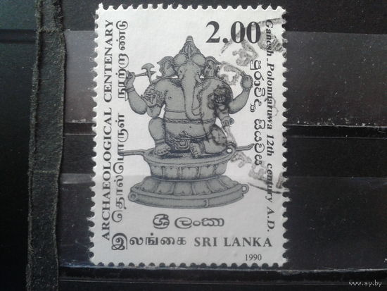 Шри-Ланка 1990 Археология, статуэтка бога Ганеши
