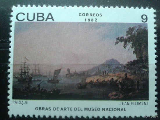 Куба 1982 Корабли, живопись
