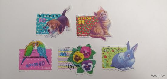 Япония 1998. Поздравительные марки. Флора и фауна. Полная серия