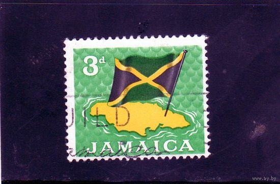Ямайка. Ми-310 . Карта и флаг Ямайки.